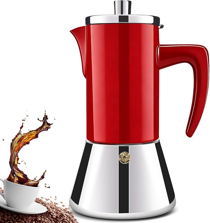 6 Cup Thickened 304 Stainless Steel Moka Pot Stovetop Espresso Maker Cafeteras by Theperfectcombinationofcoffeehomeandhealthylivingmakingeverydayadayofrituals