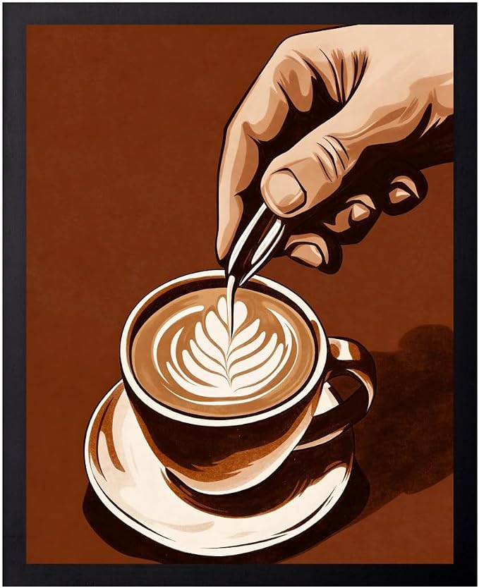 Lawrence Williams Designs Latte Art Coffee Poster by LawrenceWilliamsDesigns