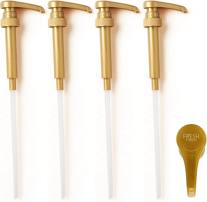 4 Pack Fresh Finest Coffee Syrup Pump Dispenser, Syrup Pump is Compatible by FreshFinest