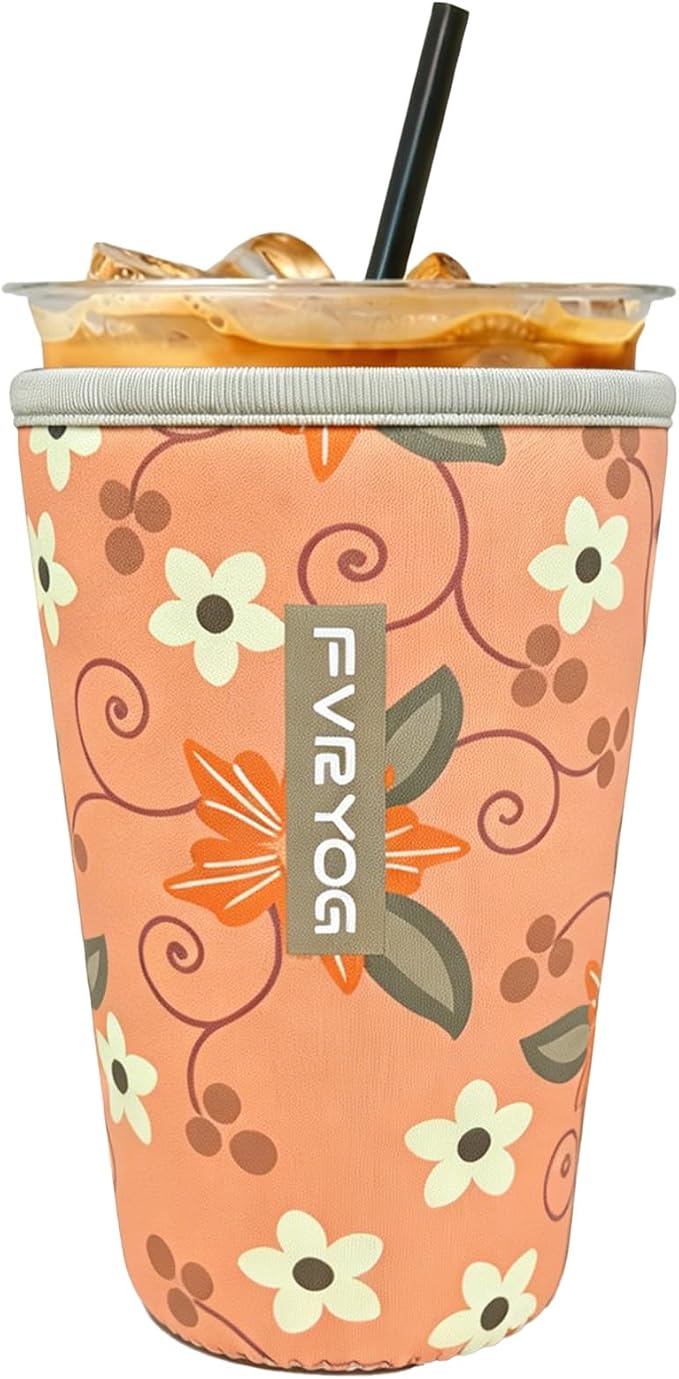 Reusable Insulated Neoprene Iced Coffee Sleeves by Fvryog