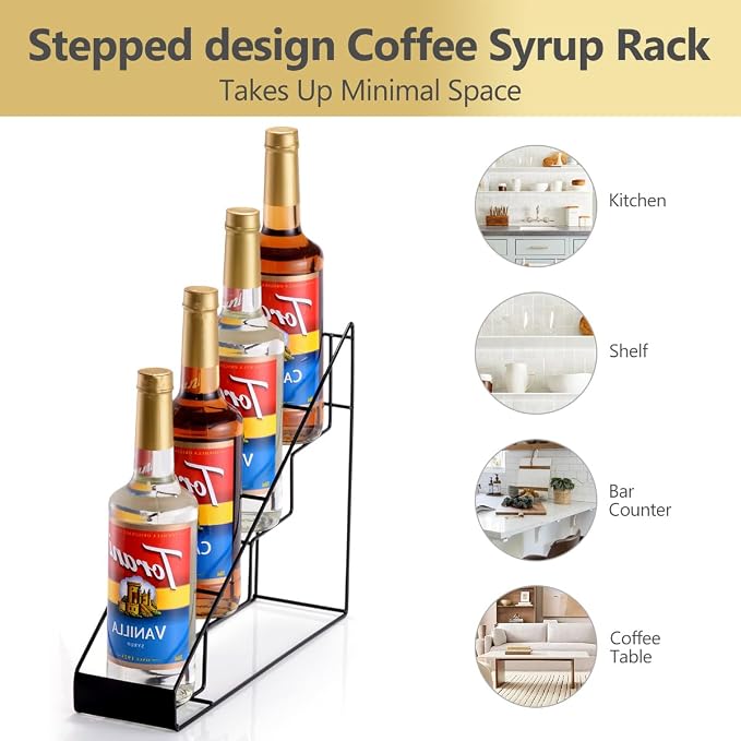 kimilus Coffee Syrup Rack for Coffee Bar Accessories, Fits - Image 4