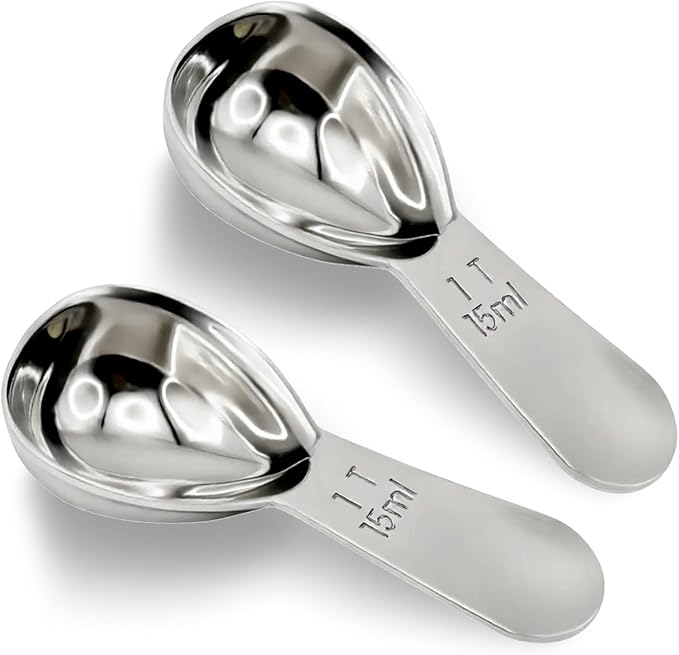 2Pcs 15ml Coffee Scoop 1 tablespoon, 304 Stainless Steel Measuring Coffee Scoop by Unknown
