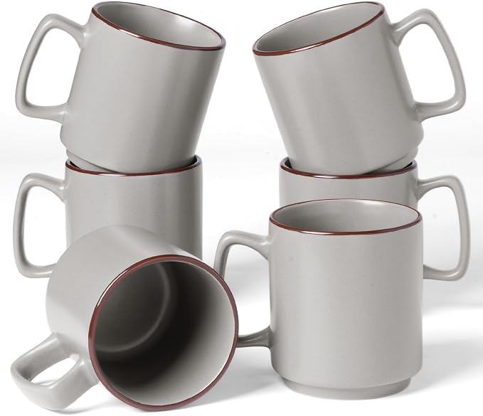 famiware Coffee Mugs Set of 6, Nebula 14oz Coffee Mugs, Ceramic Cup Set by Famiware