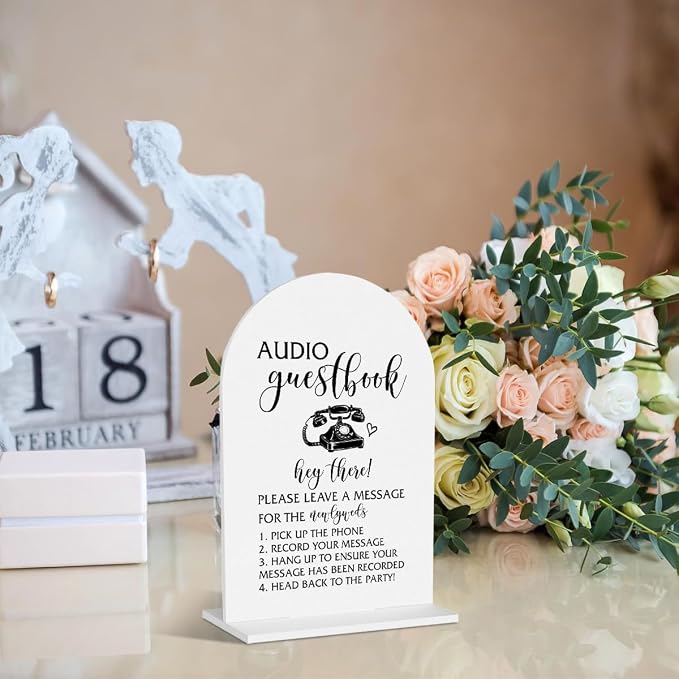 Audio Guest Book Sign Wedding Signs Wedding Table Signs - Image 4
