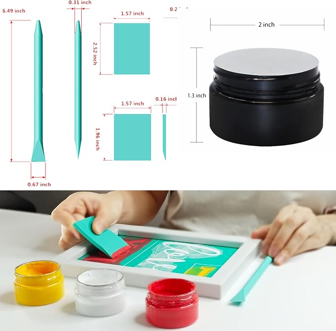 JAJADO Chalk Paste Paint for Christmas Stencils Set 20 Pcs, Winter Silk Screen - Image 5