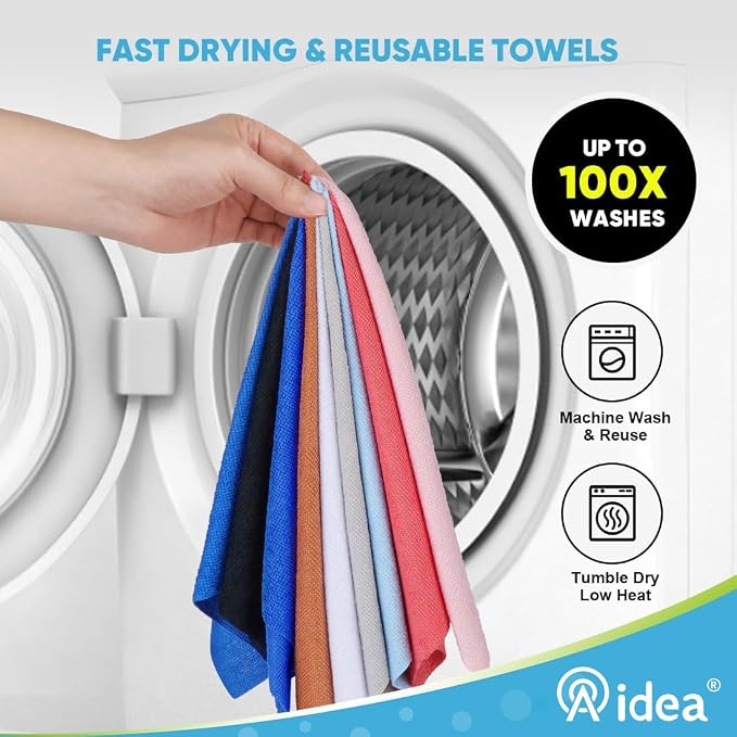 AIDEA Microfiber Cleaning Cloth 165 Sheets 3 Roll, Microfiber Towels - Image 6