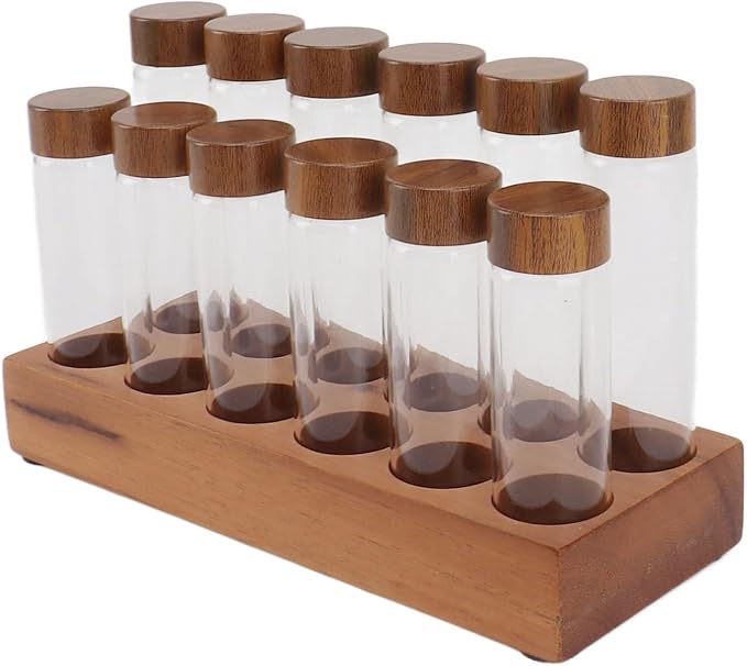 Fydun Clear Glass Coffee Bean Storage Jar, Tubes - Image 2