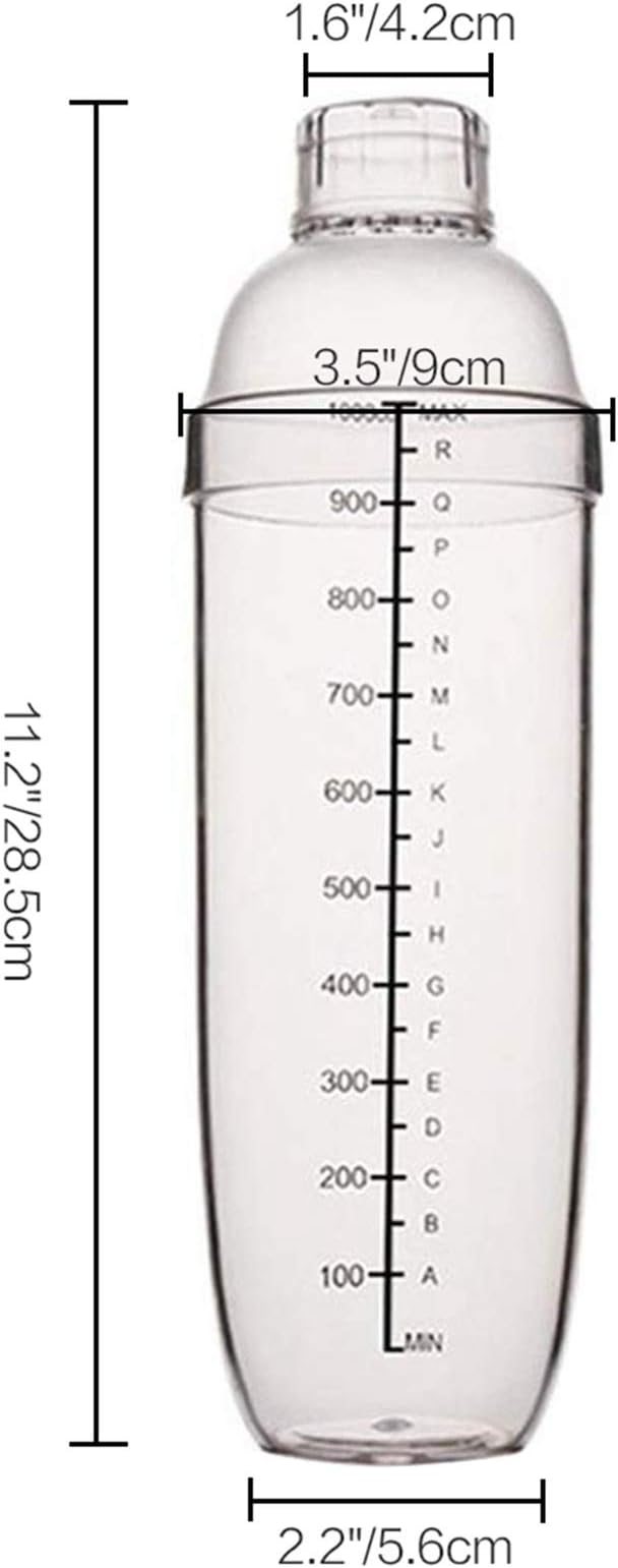 2 Pcs Plastic Cocktail Shaker, Drink Mixer Hand Shaker Cup - Image 2