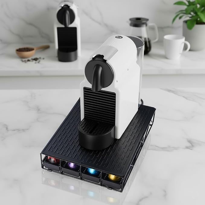 Coffee Pod Drawer Holder With 15''*11'' Coffee Mat Compatible with Nespresso - Image 5