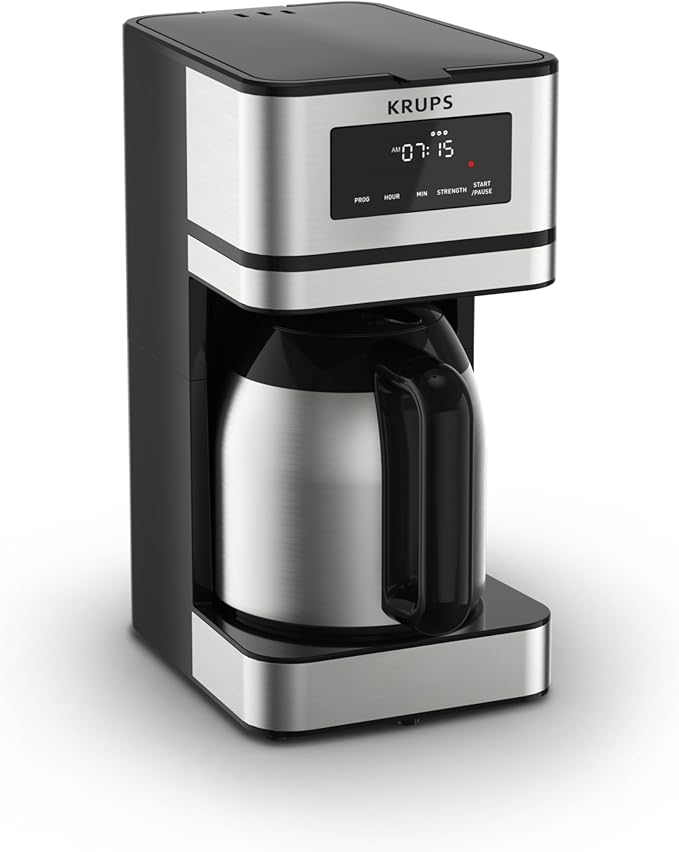 Krups Simply Brew Stainless Steel and Thermal Carafe Drip Coffee Maker 12 Cup by KRUPS