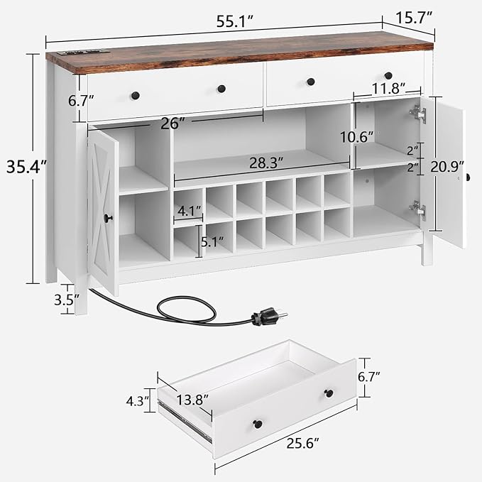 COMHOMA Coffee Bar Cabinet - Image 2