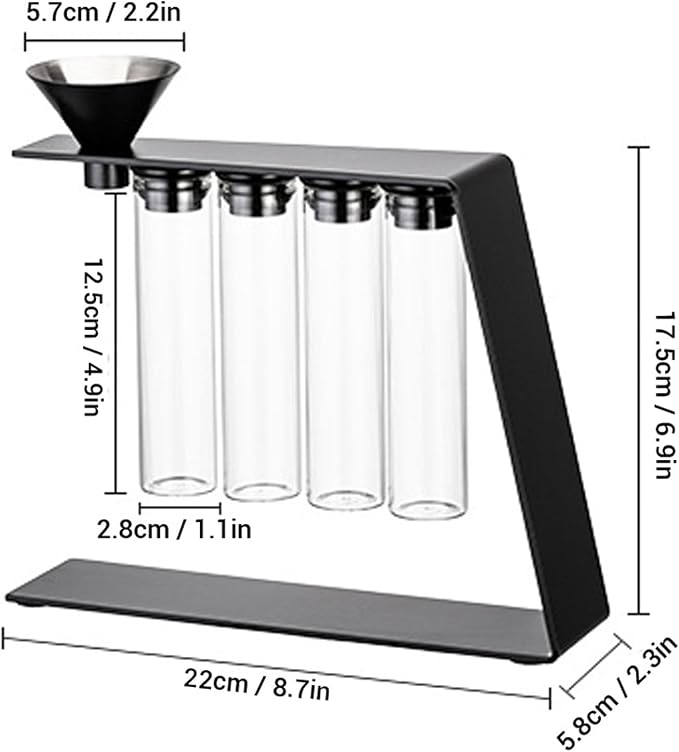 TOPINCN Single Dose Coffee Bean Storage Tubes Coffee Bean Cellar Glass Storage - Image 2