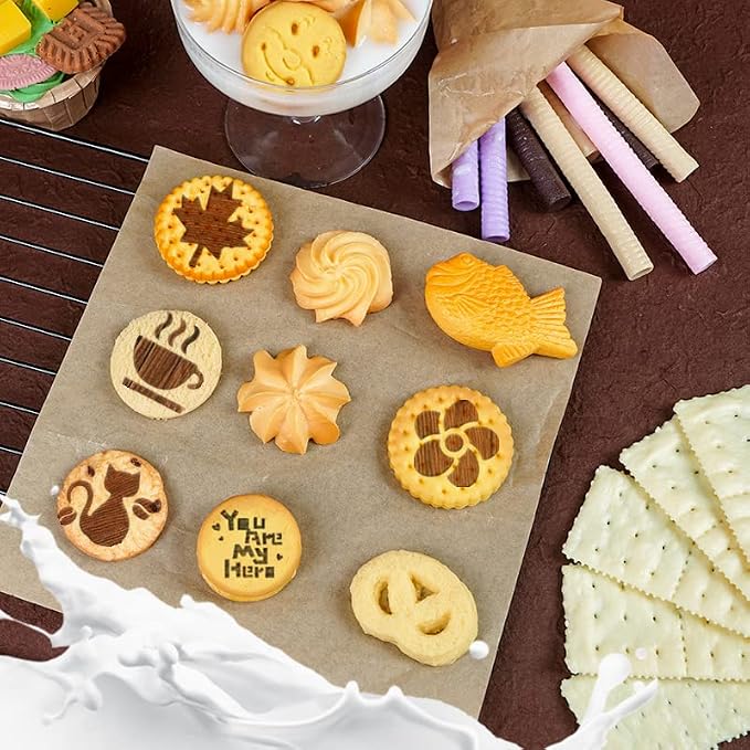 45 Coffee Stencils+2 Mesh Powder Shakers, Cake Baking Templates Coffee - Image 6