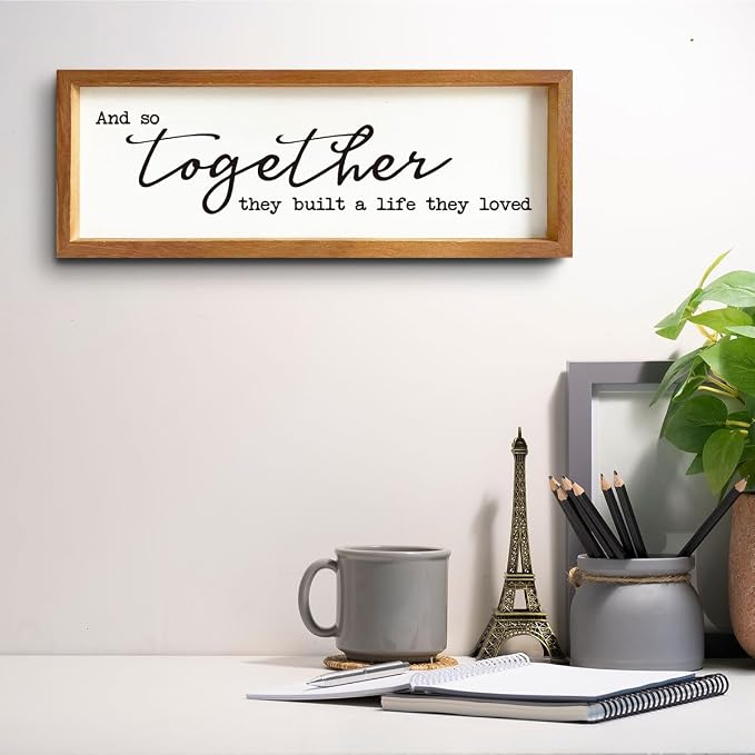 Wood Picture Frame Wall Decor Building A Shared Life Together Sign Marriage - Image 4