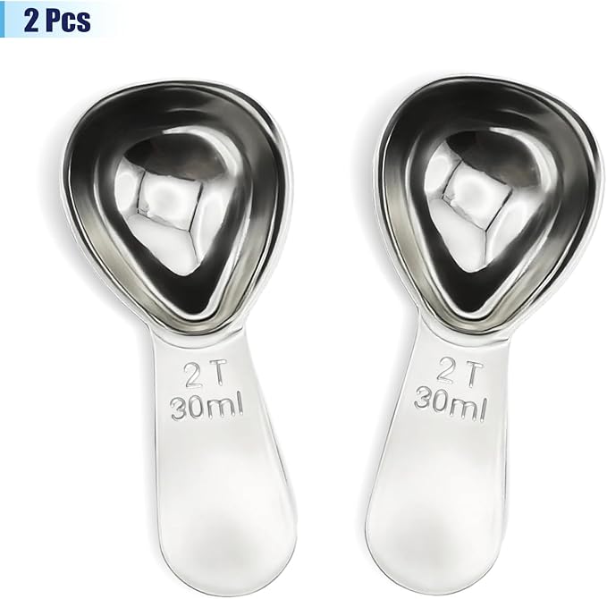 2Pcs 30ml Coffee Scoop 2 Tablespoon, 304 Stainless Steel Measuring Coffee Scoop - Image 3