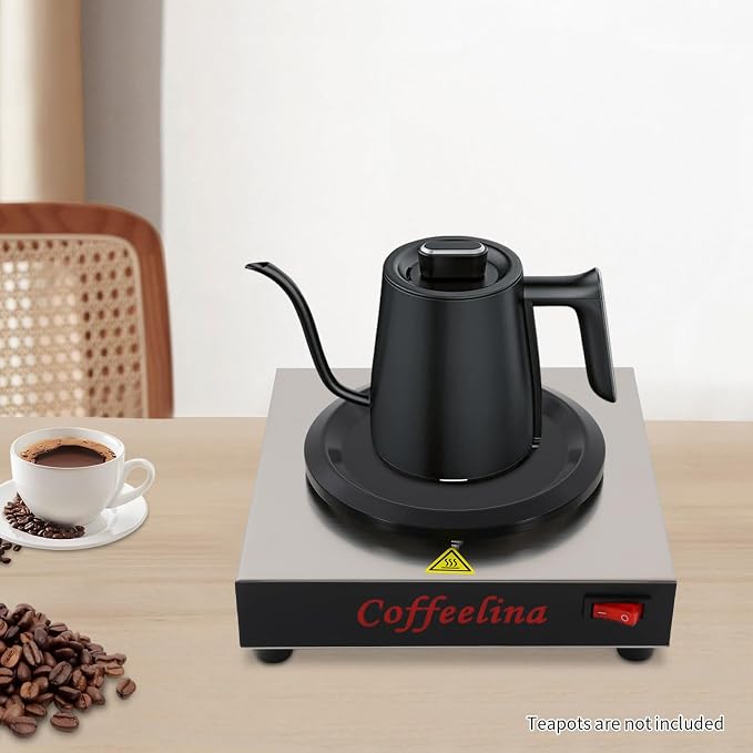 80W Commercial Coffee Warmer, 110V Single Burner Decanter Warmer Plate - Image 7