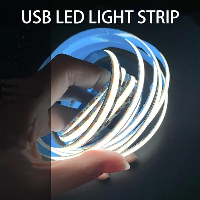 ZSLAIFU A 5V USB LED Light Strip, COB LED Strip Lights, Small LED Strip Light - Image 3