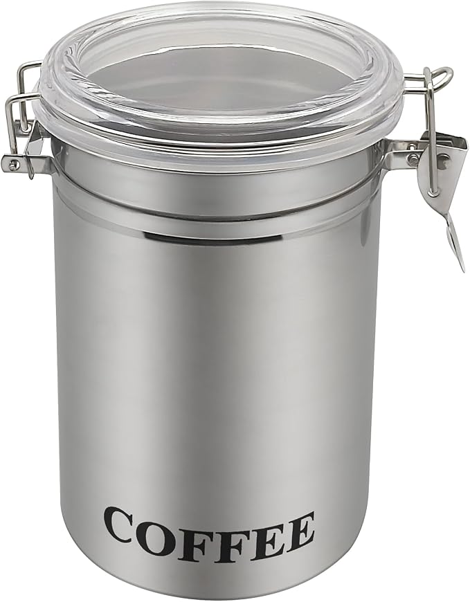Fox Run Stainless Steel Coffee Container, 62 oz Coffee Canister by foxrunbrands