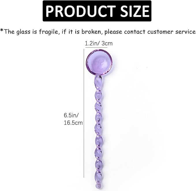 Glass Spoons for Coffee Teaspoons 6.5 inch Stirring Spoon Rod Heat Resistant - Image 9