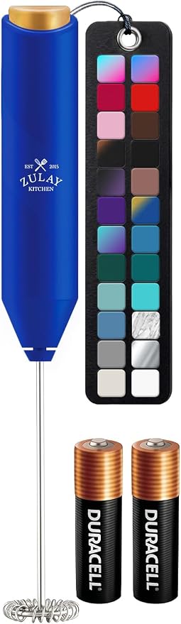 Zulay Kitchen Powerful Milk Frother AA Batteries Included – Ultra Fast Handheld by ZulayKitchen