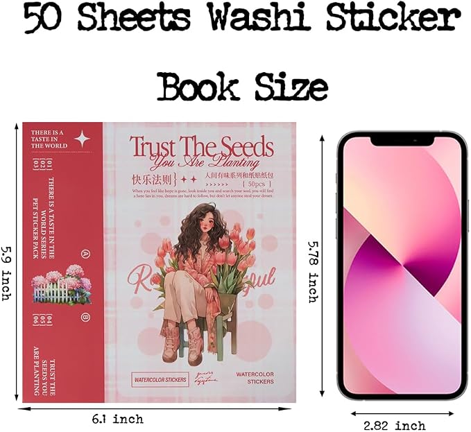 People Stickers for Junk Journal Supplies, 50 Sheets Pre-Cut Washi Sticker Book - Image 4