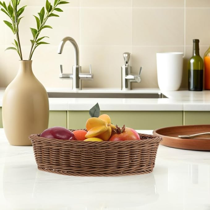 Luxshiny 2 Pack Triangle Corner Storage Baskets Plastic Corner Basket Organizer - Image 4