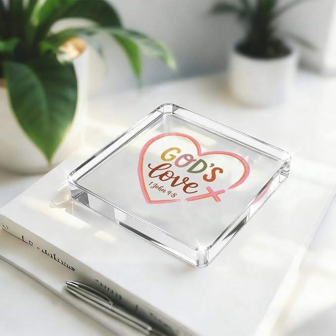 Christian Gifts for Women Desk Decor, Inspirational Religious Decor Acrylic Sign - Image 3
