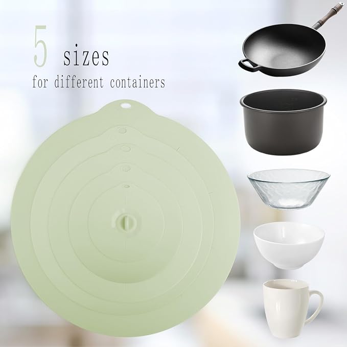4"-12" Silicone Lids for Cups Bowls Plates Pans, Microwave Splatter Cover - Image 3