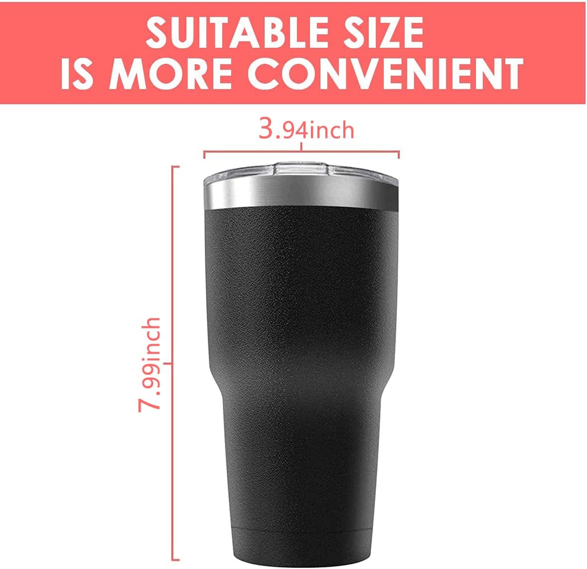 30oz Stainless Steel Travel Mug with Lid, 8 Pack Double Wall Vacuum Insulated Bulk Tumbler, Powder Coated Coffee Cup Suitable for Vehicle Cup Holders(Assorted Colors)