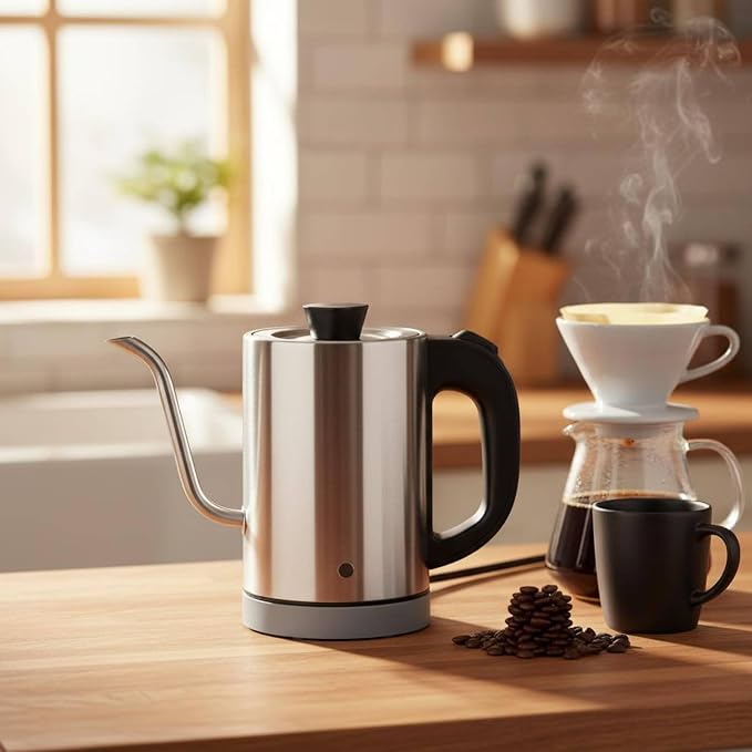 Electric Gooseneck Kettle 0.8 L Capacity Gooseneck Electric Kettle Button - Image 4