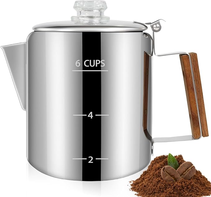 6 Cup Percolator 304 Stainless Steel Coffee Pot Coffee Maker Coffee Machine by Theperfectcombinationofcoffeehomeandhealthylivingmakingeverydayadayofrituals