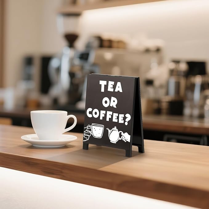 Coffee Bar Accessories Decor: Black Coffee Station Corner Decorations Sign - Image 4