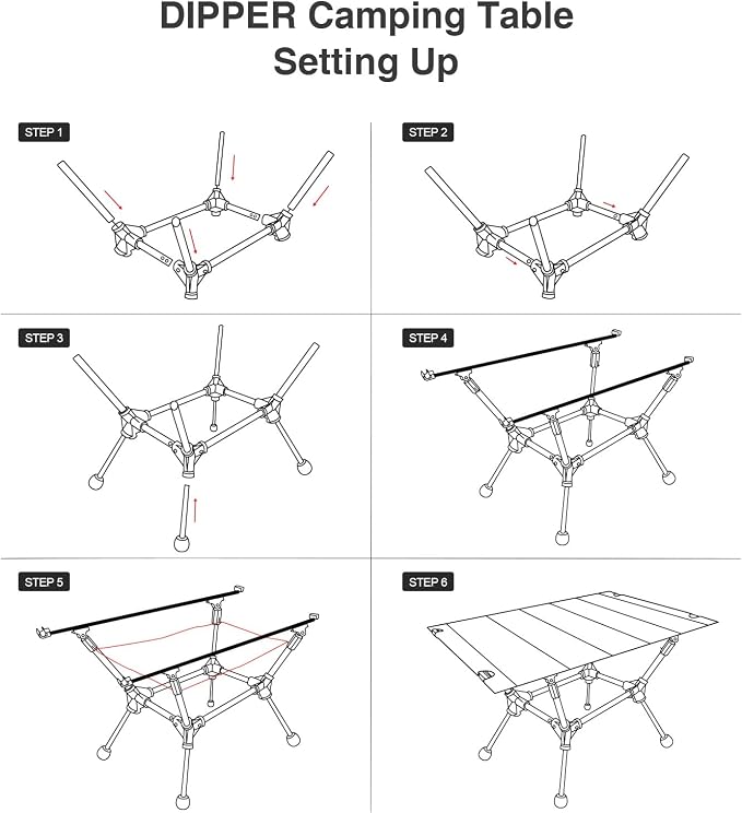 ONETIGRIS Dipper Camping Table, Lightweight Portable Folding Table - Image 8
