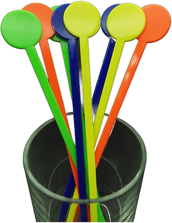 Brccee AC 100PCS 7 Inches Cocktail Swizzle Sticks, Disposible Plastic Drink - Image 3