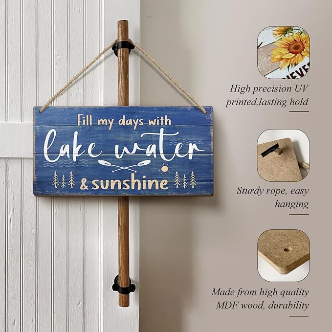 Heuhuww Lake House Decor-Fill My Days - Image 2