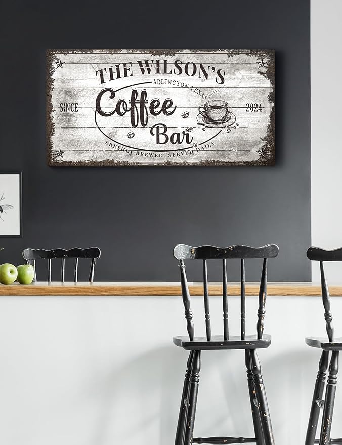 IPIC - Custom Coffee Bar Sign, Personalized Canvas Wall Art - Image 2