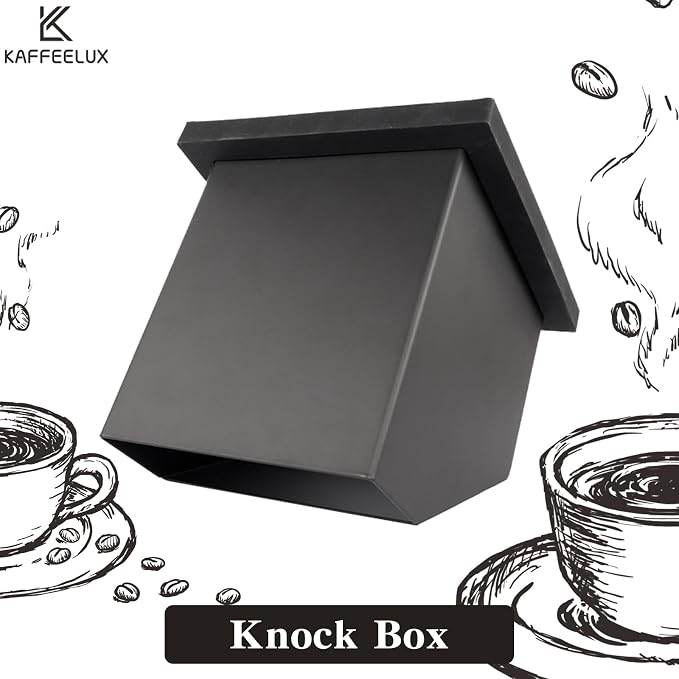 Stainless Steel Espresso Coffee Ground Knock Box Chute, Built-in Desktop Waste - Image 2