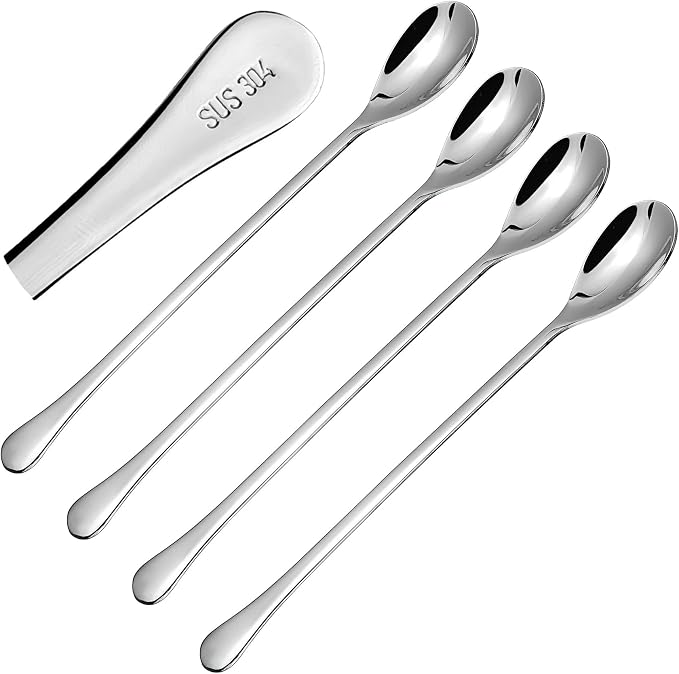 Ice Tea Spoon, 304 Stainless Steel Long Coffee Spoons by Unknown