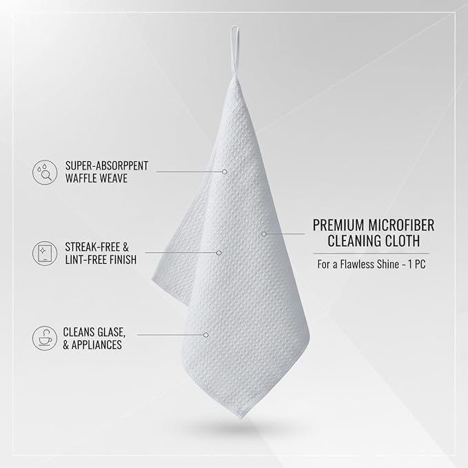 Waffle Weave Microfiber Cleaning Cloth - Image 4