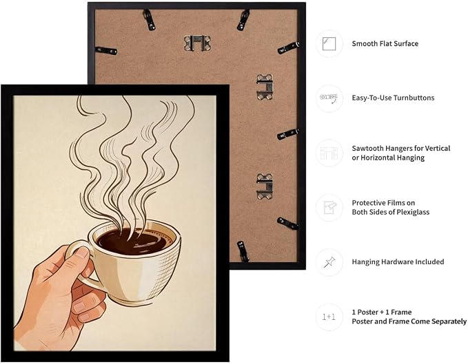 Lawrence Williams Designs Steaming Coffee Cup Poster - Image 3