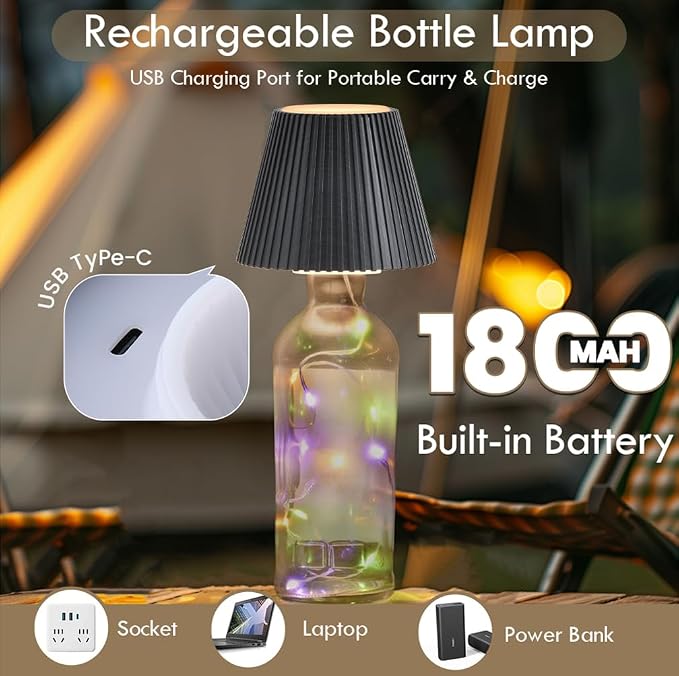 WILIT Wireless Bottle Lamp for Liquor Bottles, 3-Level Brightness LED Night - Image 5