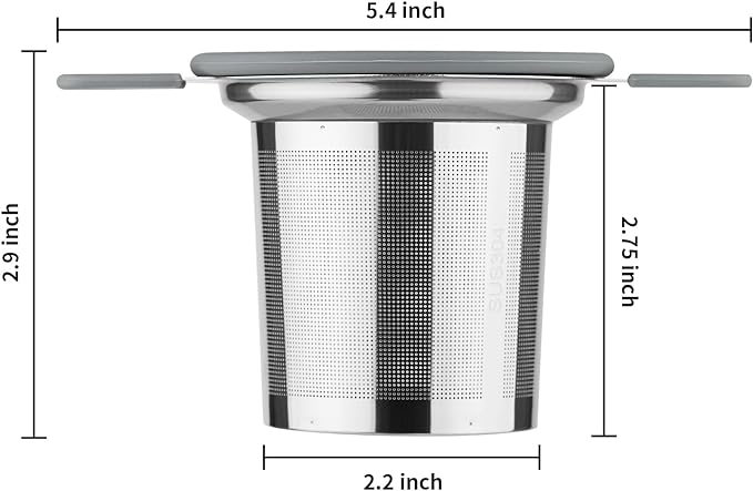 Ohtomber Tea Infuser Strainers, Stainless Steel Loose Leaf Tea Strainer Stepper - Image 2