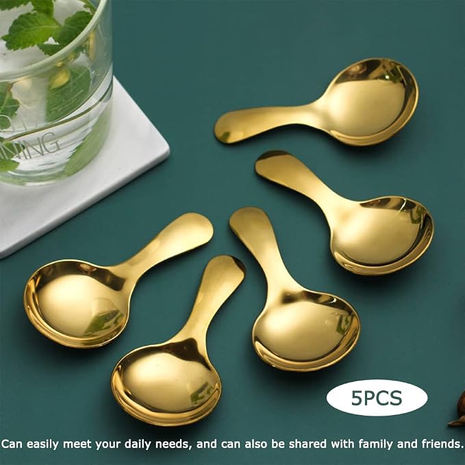 Watris Veiyi 5PCS Short Handle Spoons, Small Scoops - Image 6