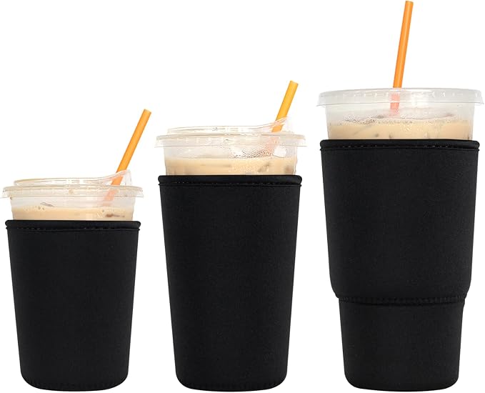 3 Pack Reusable Iced Coffee Sleeves by Xumbtvs