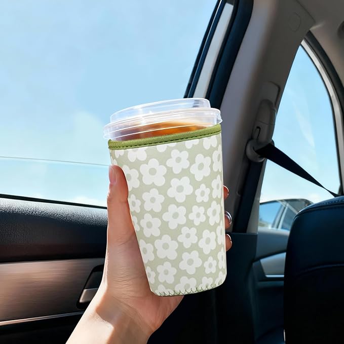 Reusable Insulated Sleeve for Iced Coffee Cup, Beverage Holder for Iced Coffee - Image 3