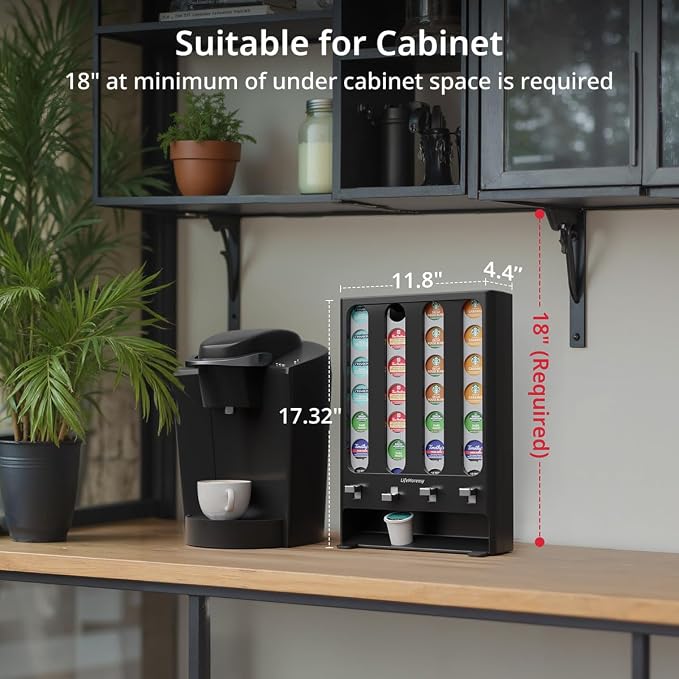LifeMoreasy K Cup Holder Creative Coffee Pods Storage Stand Vending-Style K Pod - Image 2