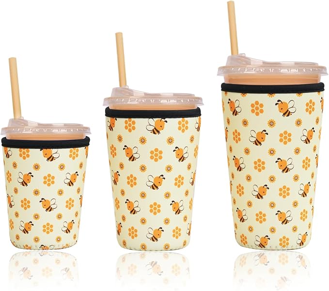 Reusable Insulated Sleeve for Iced Coffee Cup, Beverage Holder for Iced Coffee by Unknown