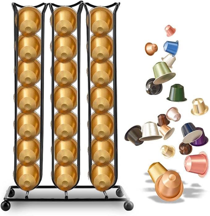 Huhushop Coffee Capsule Holder, Coffee Pod Rack Carousel Storage Holder Storage by Yosoo