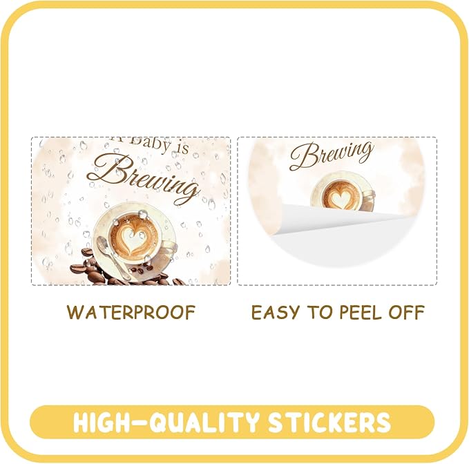 50pcs Coffee Brewing Stickers, Coffee Thank You Stickers Labels - Image 3
