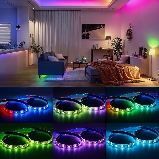 WS2812B IC RGB 5050SMD ECO Individual Addressable LED Strip Light, 16.4FT - Image 5